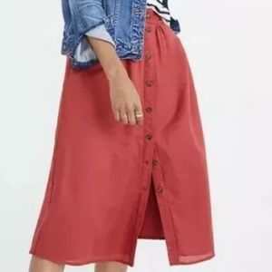 Madewell Palisade Button-front Skirt